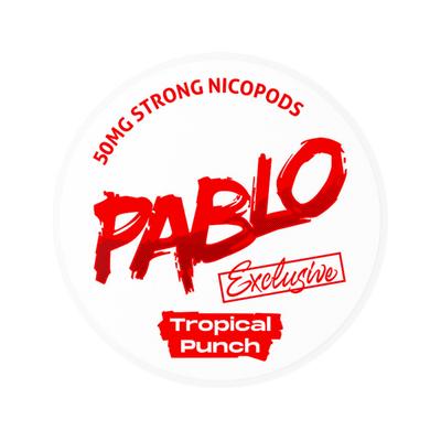 Pablo Exclusive Tropical Punch 50mg nicotine pouch can – Slim moist, 30 mg, 20 pouches