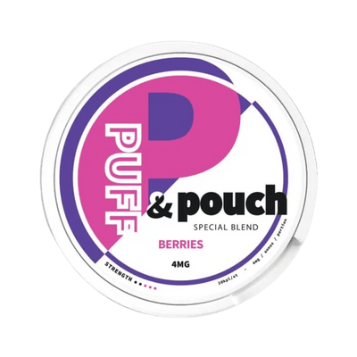 Can of Puff & Pouch Berries Low - Nicotine Pouches