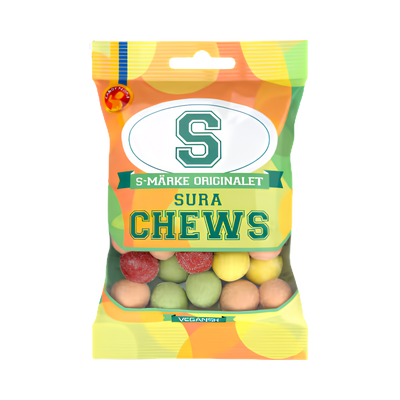 S - märke Sour Chews 70g - Pouchland