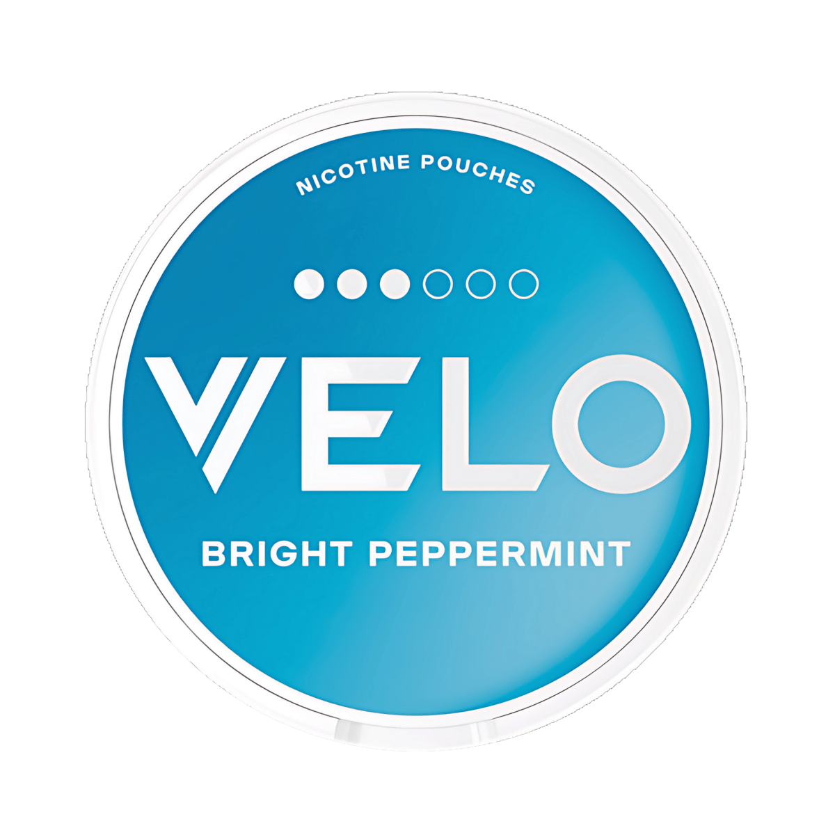 VELO Bright Peppermint nicotine pouch can – Slim, 8mg, 20 pouches