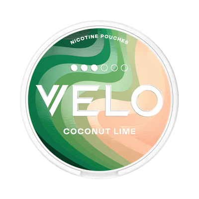 VELO Coconut Lime nicotine pouch can – Slim moist, 8 mg, 20 pouches