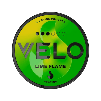 VELO Lime Flame nicotine pouch can – Slim, 8mg, 20 pouches