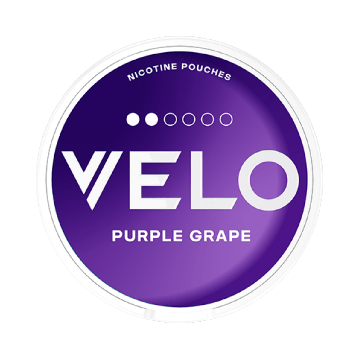 VELO Purple Grape Mini nicotine pouch can – Mini format, 6mg, 20 pouches
