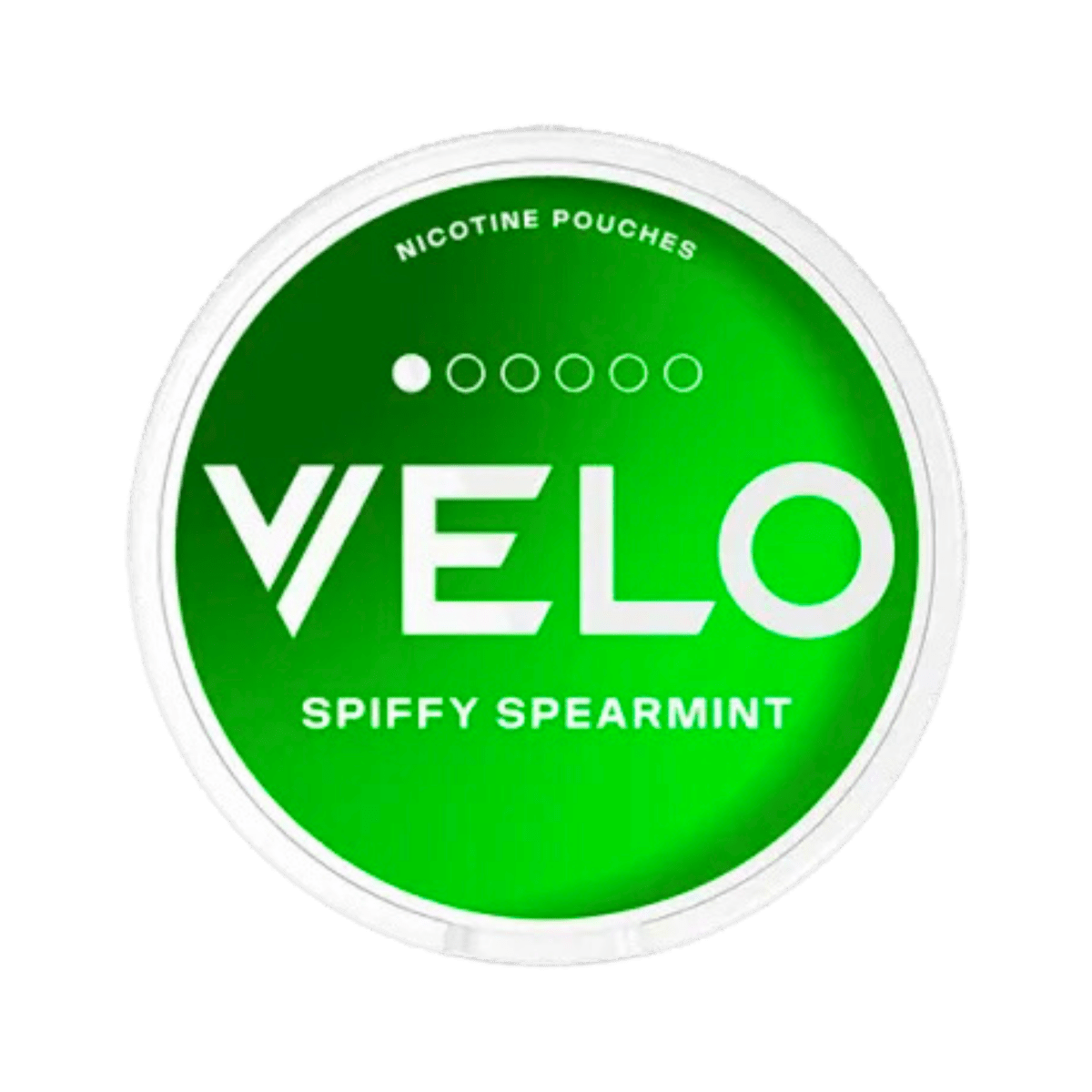 VELO Bright Spearmint Mini nicotine pouch can – Mini format, 4 mg, 20 pouches