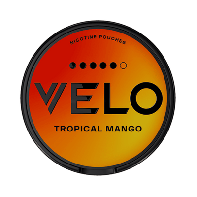 VELO Tropical Mango Strong nicotine-free pouch can – Slim, 0mg, 20 pouches