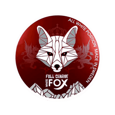 White Fox Full Charge nicotine pouch can – Regular moist, 16.5mg, 15 pouches