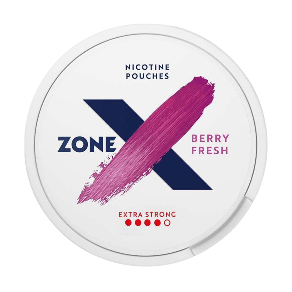 X Berry Fresh Extra Strong nicotine pouch can – Slim, 10mg, 24 pouches