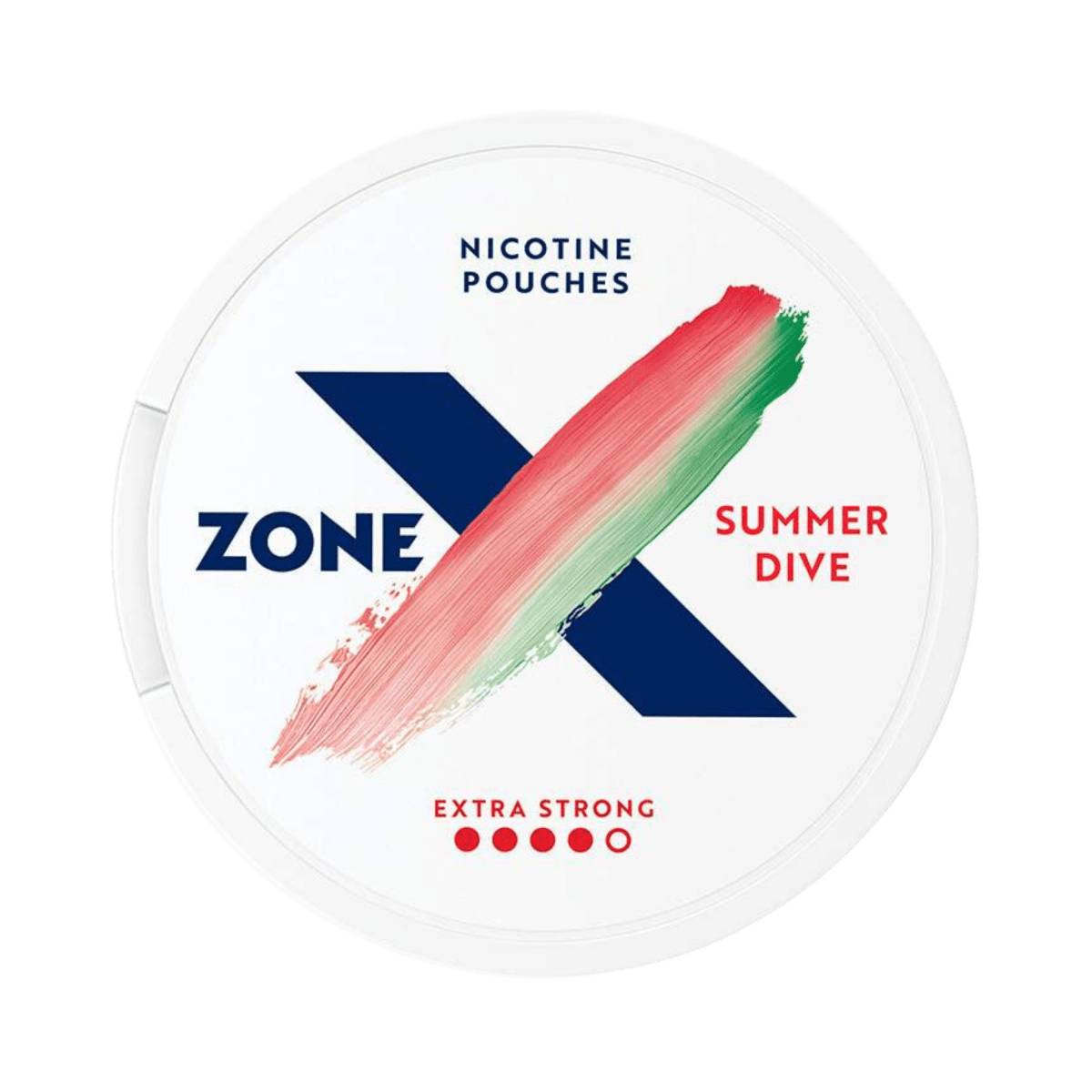 X Summer Dive Extra Strong nicotine pouch can – Slim moist, 12.8mg, 20 pouches