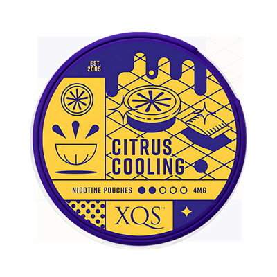 XQS Citrus Cooling Light nicotine pouch can – Slim moist, 8 mg, 20 pouches