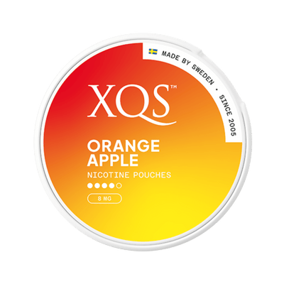 XQS Orange Apple nicotine pouch can – Slim moist, 4mg, 20 pouches