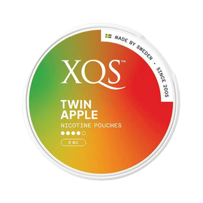 XQS Twin Apple nicotine pouch can – Slim moist, 8 mg, 20 pouches