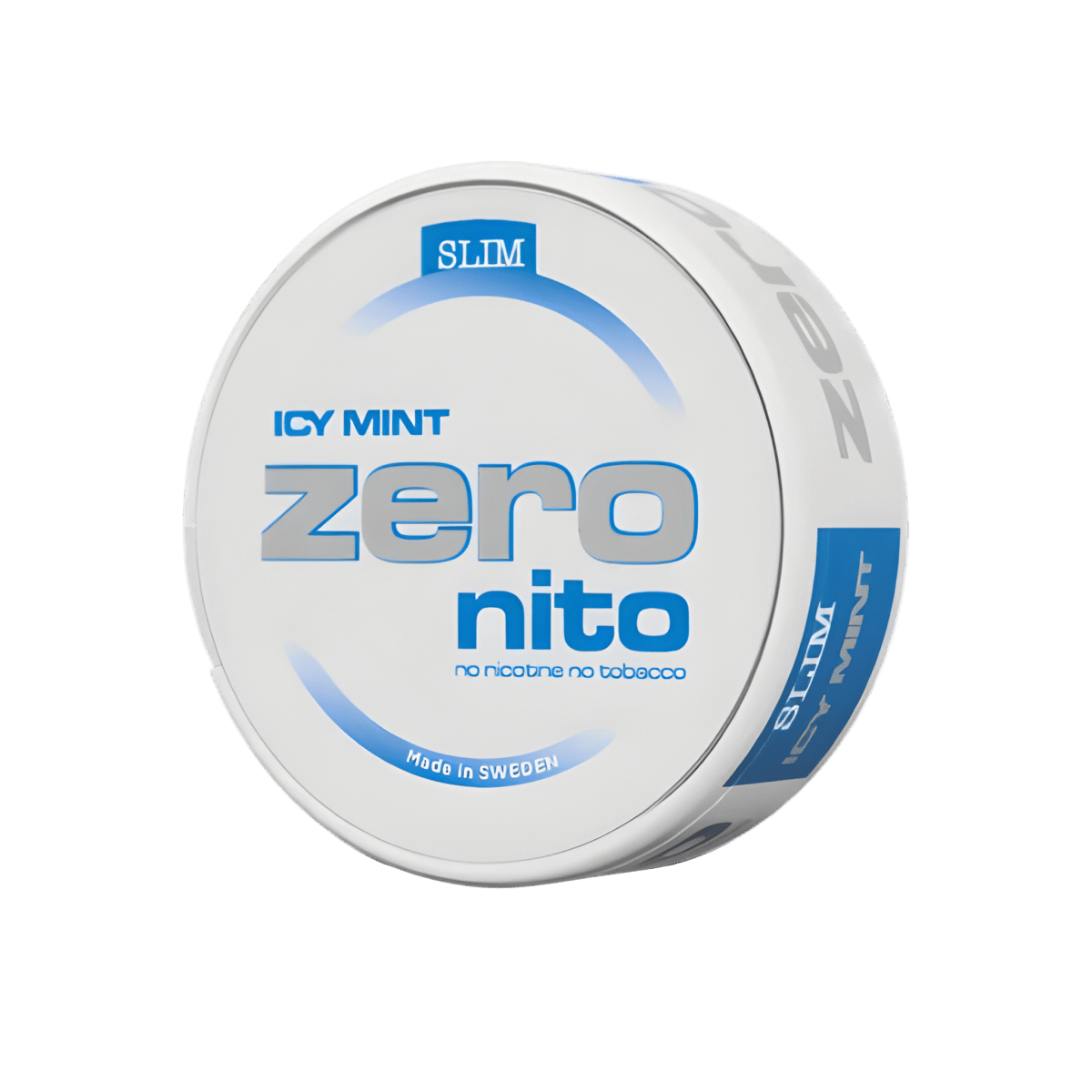 Zeronito Icy Mint Slim nicotine-free pouch can – Slim, 0 mg, 20 pouches
