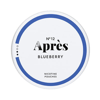 Après Blueberry nicotine pouch can – Slim all-white, 4.4mg, 20 pouches