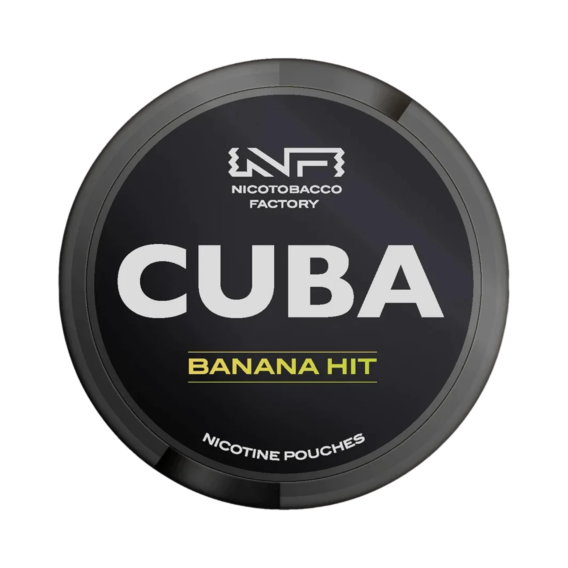 CUBA Black Banana Hit nicotine pouch can – Slim moist, 42.9 mg, 20 pouches