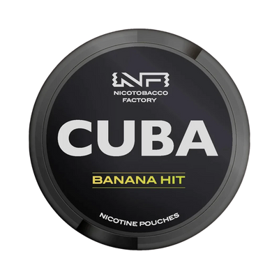 CUBA Black Banana Hit nicotine pouch can – Slim moist, 42.9 mg, 20 pouches
