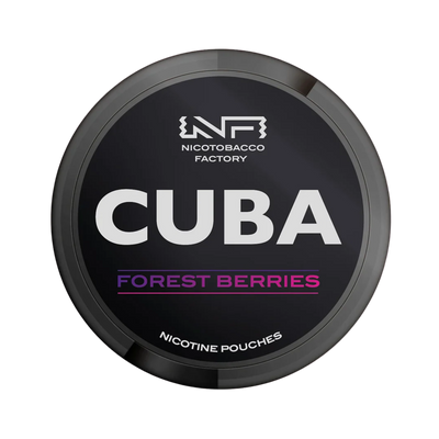 CUBA Black Forest Berries nicotine pouch can – Slim moist, 42.9mg, 20 pouches