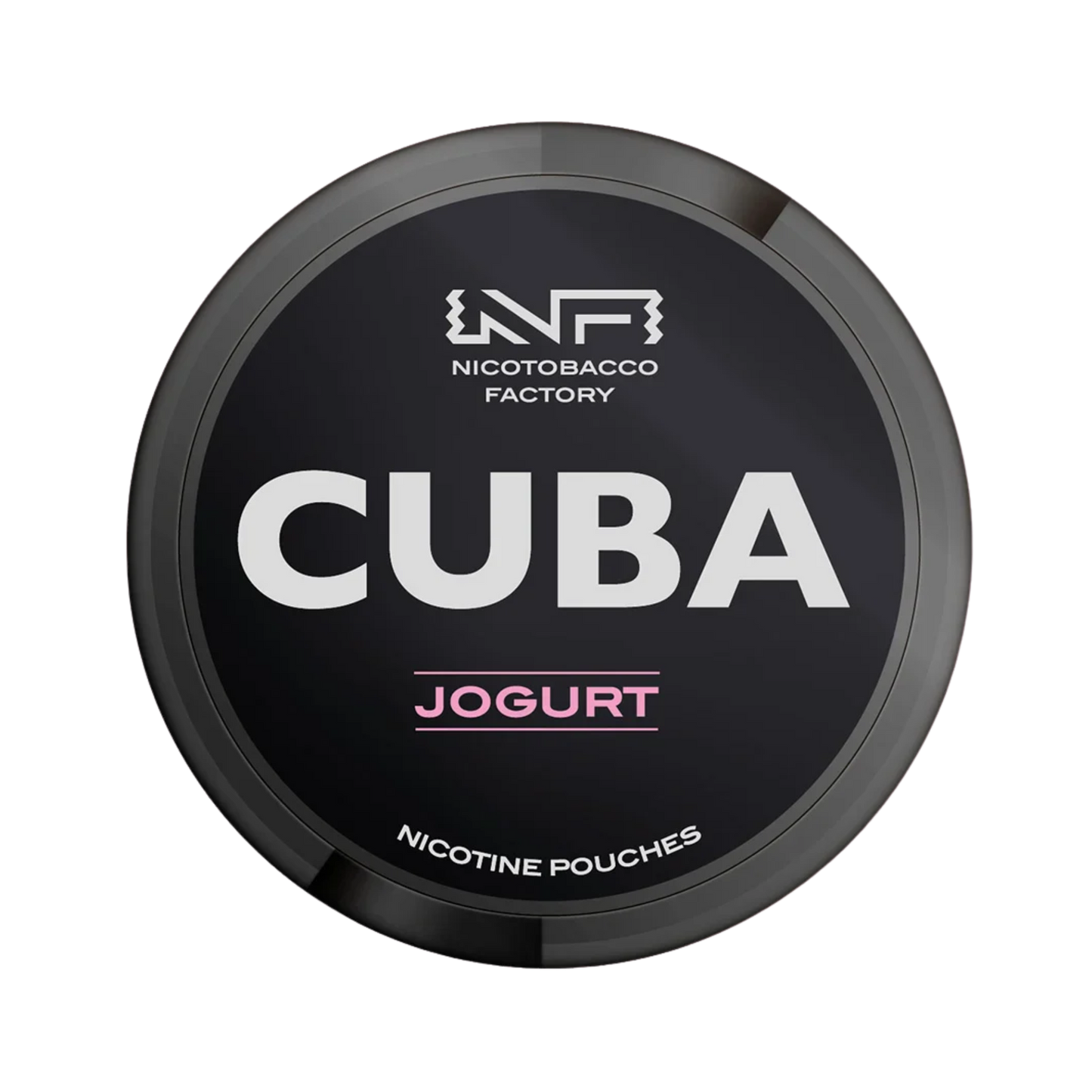 CUBA Black Jogurt nicotine pouch can – Slim moist, 42.9mg, 20 pouches