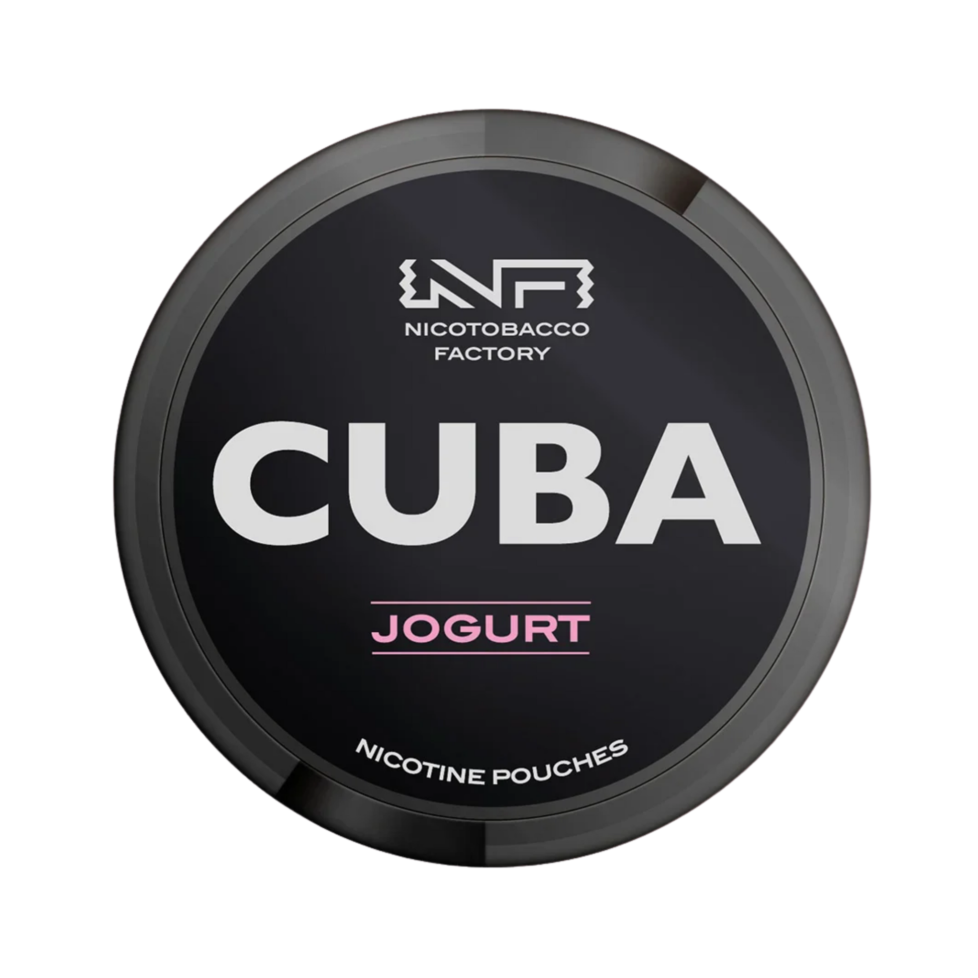 CUBA Black Jogurt nicotine pouch can – Slim moist, 42.9mg, 20 pouches