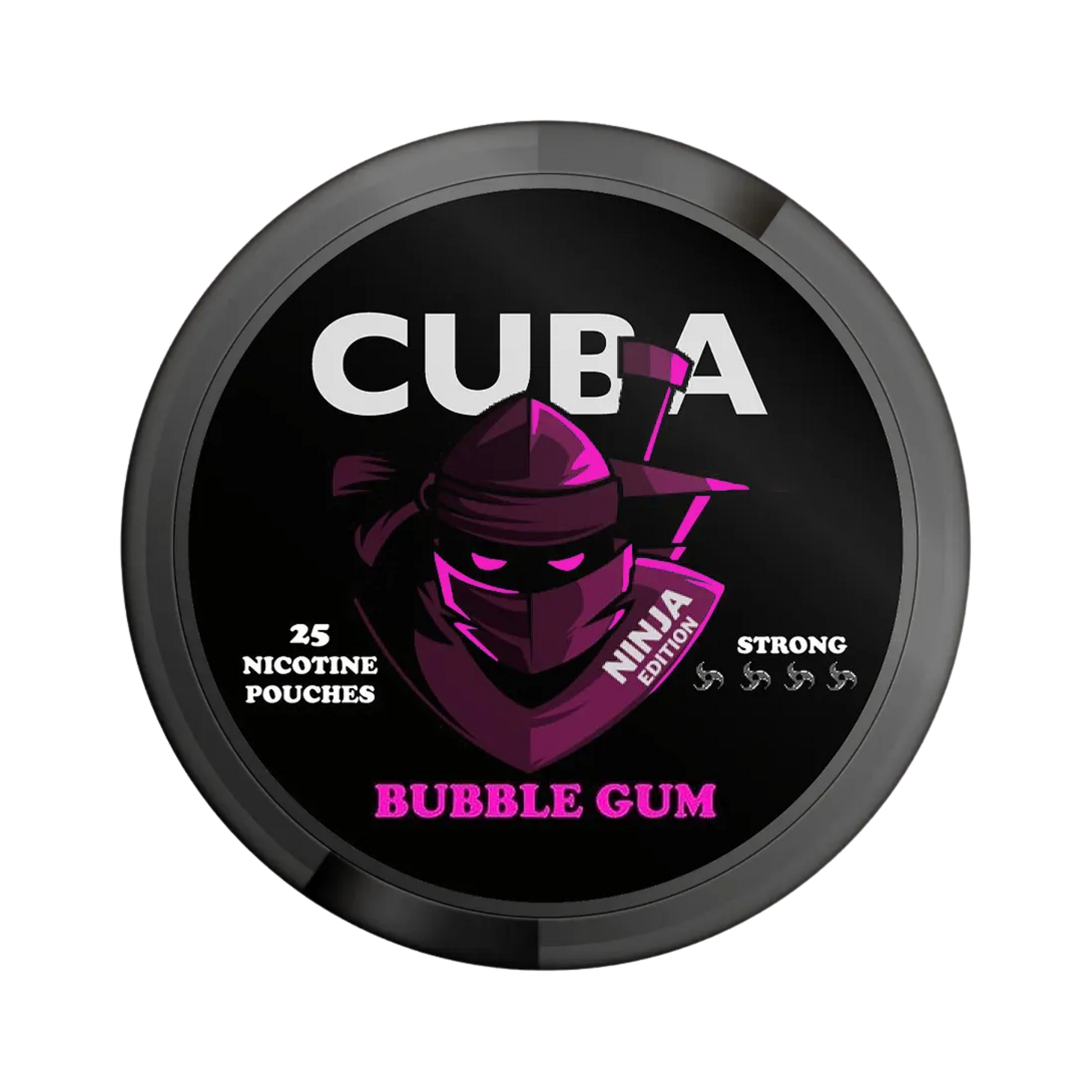 CUBA Ninja Bubble Gum Slim Strong nicotine pouch can – Slim moist, 16.3 mg, 24 pouches