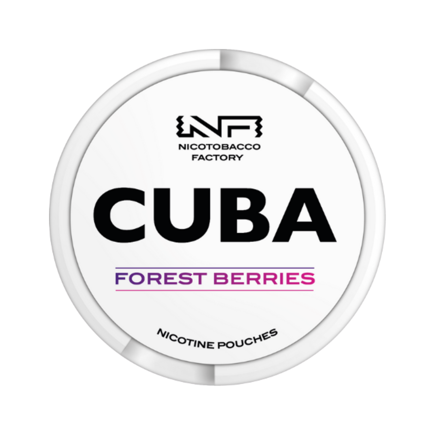 CUBA White Forest Berries nicotine pouch can – Slim moist, 10.4mg, 20 pouches