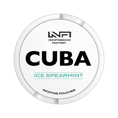 CUBA White Ice Spearmint nicotine pouch can – Slim moist, 10.4 mg, 20 pouches