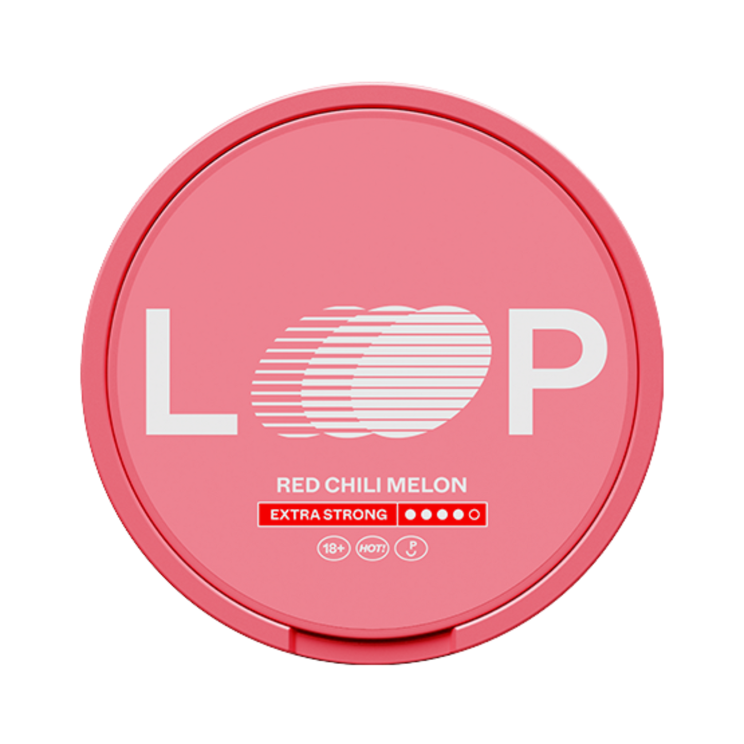 LOOP Red Chili Melon Extra Strong nicotine pouch can – Slim semi-moist, 12.5mg, 20 pouches