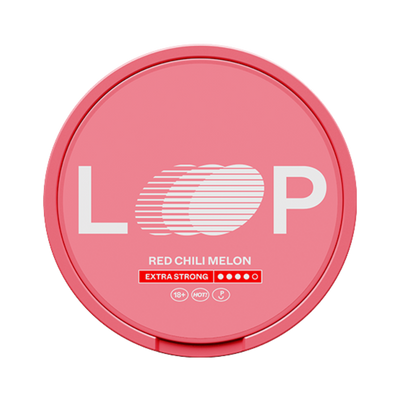 LOOP Red Chili Melon Extra Strong nicotine pouch can – Slim semi-moist, 12.5mg, 20 pouches