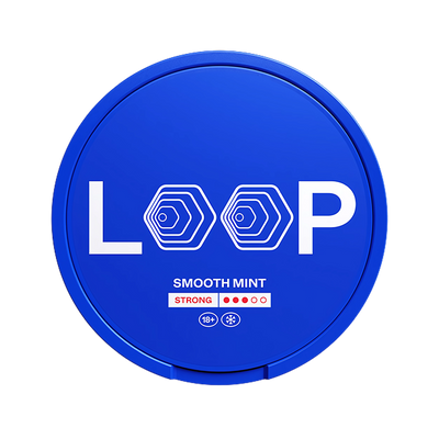 LOOP Smooth Mint Strong nicotine pouch can – slim semi-moist, 9.4mg, 20 pouches
