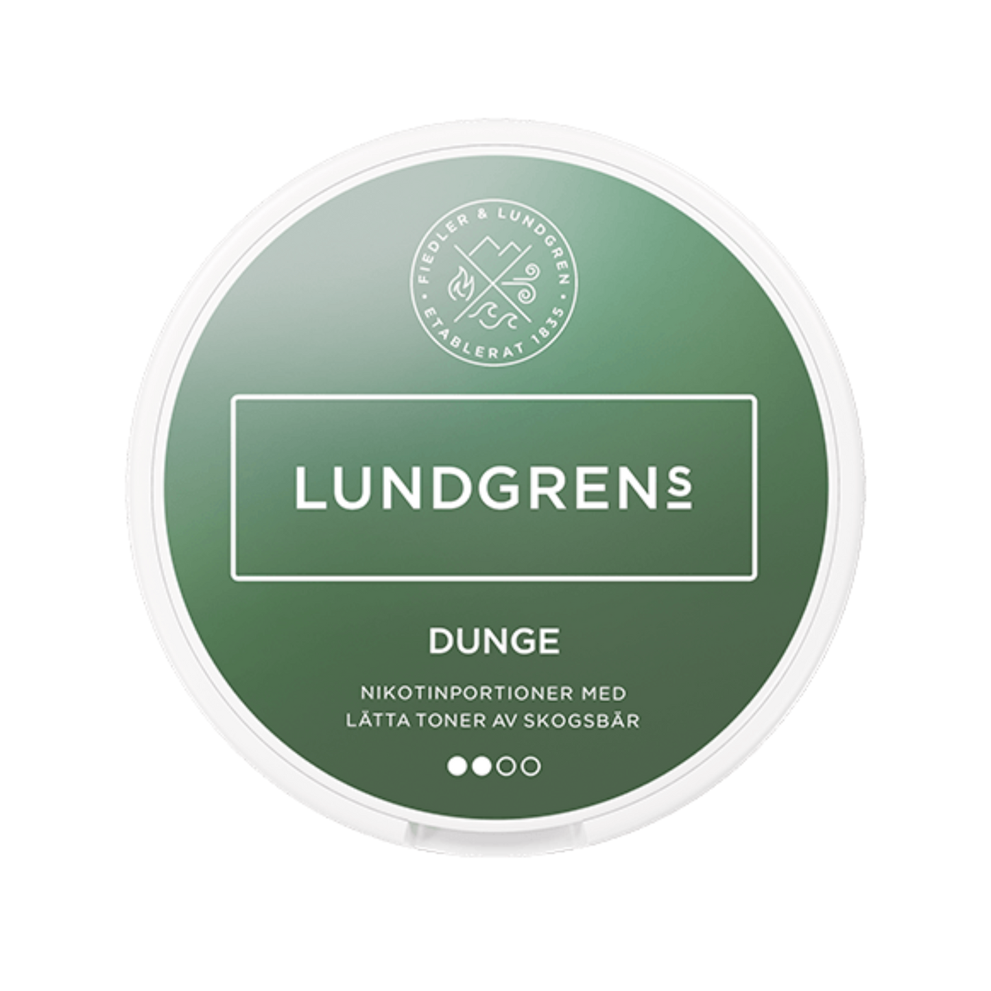 Lundgrens Dunge nicotine pouch can – Large dry, 8mg, 21 pouches