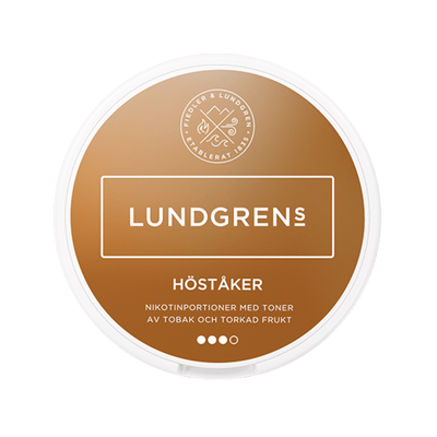 Lundgrens Höståker nicotine pouch can – Large dry, 10 mg, 21 pouches