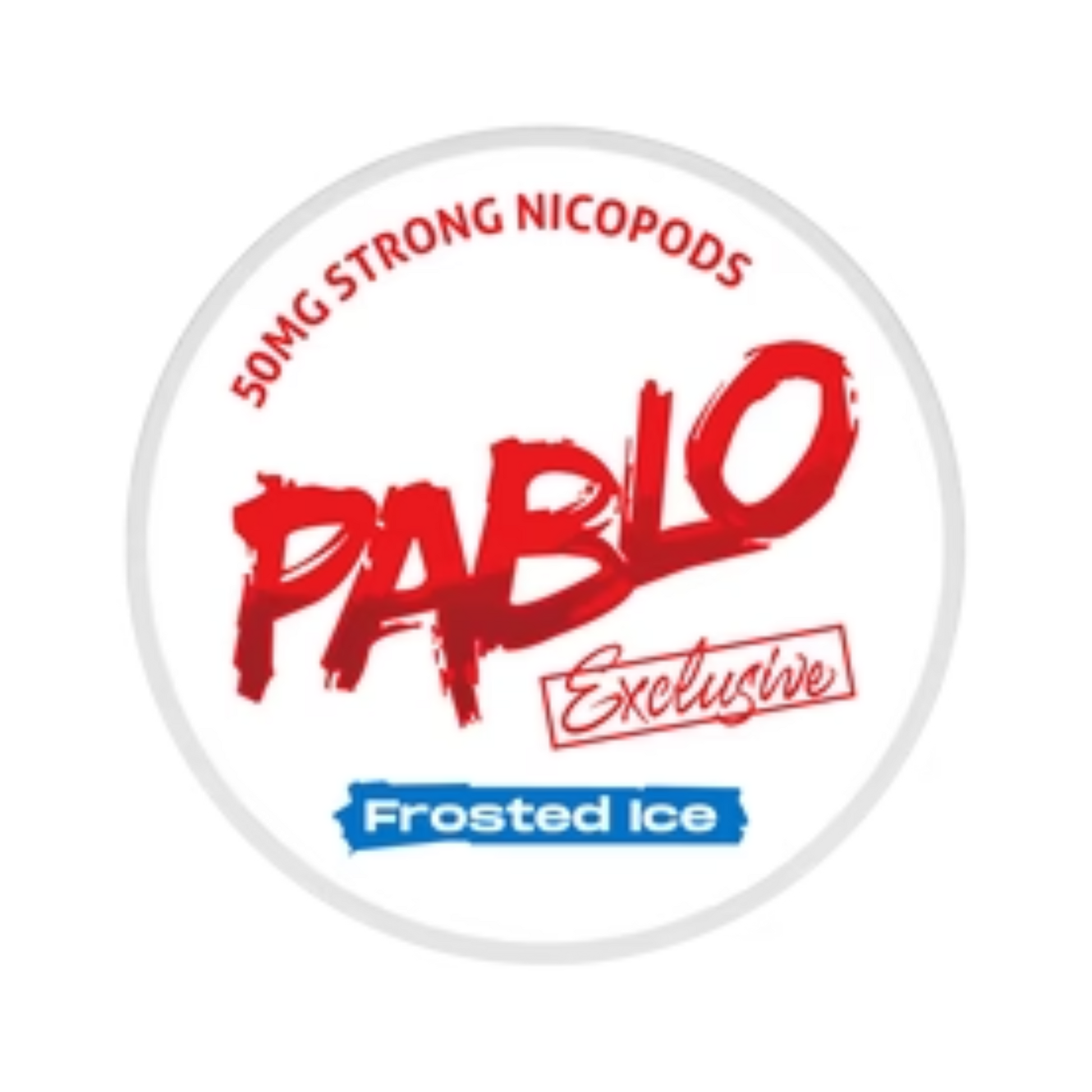 Pablo Exclusive Frosted Ice 50mg nicotine pouch can – Slim moist, 30mg, 20 pouches