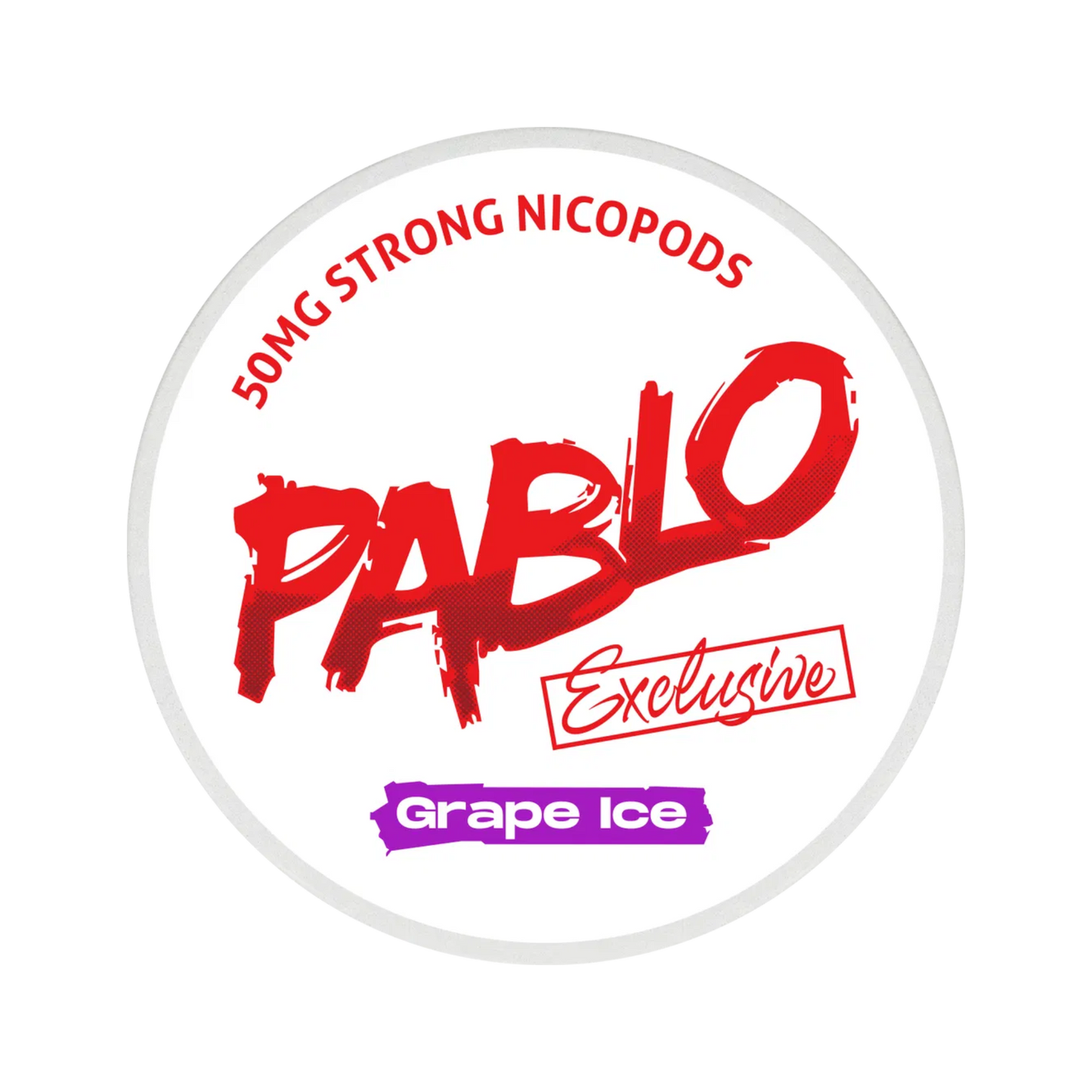 Pablo Exclusive Grape Ice 50mg nicotine pouch can – Slim moist, 30 mg, 20 pouches