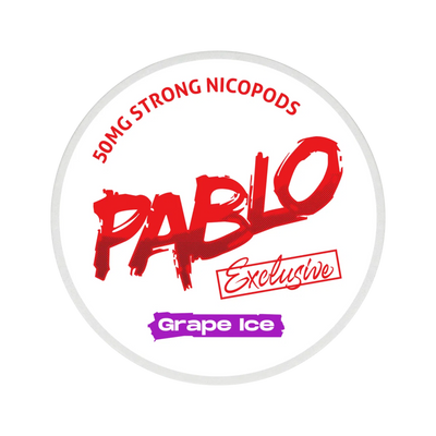 Pablo Exclusive Grape Ice 50mg nicotine pouch can – Slim moist, 30 mg, 20 pouches