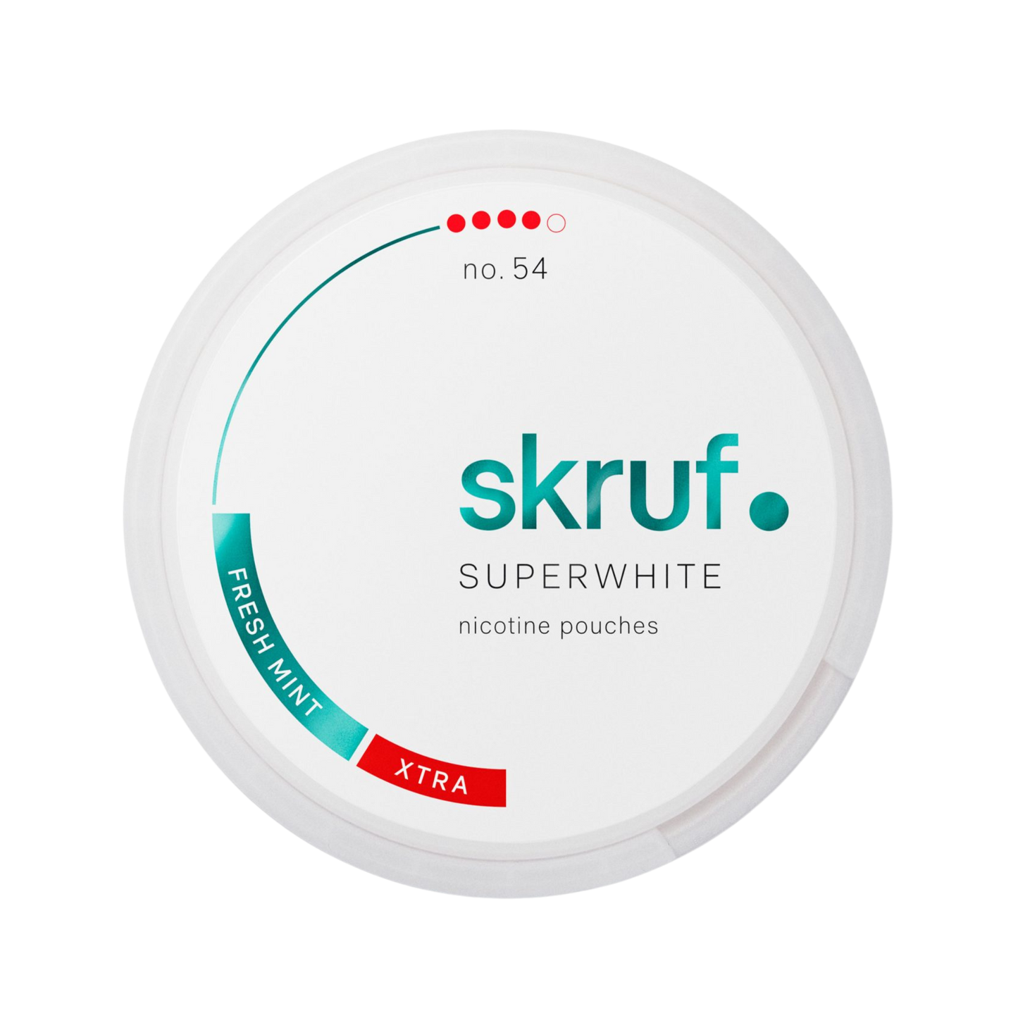 SKRUF No.54 Fresh Mint Extra Strong nicotine pouch can – Slim semi-moist, 11mg, 24 pouches