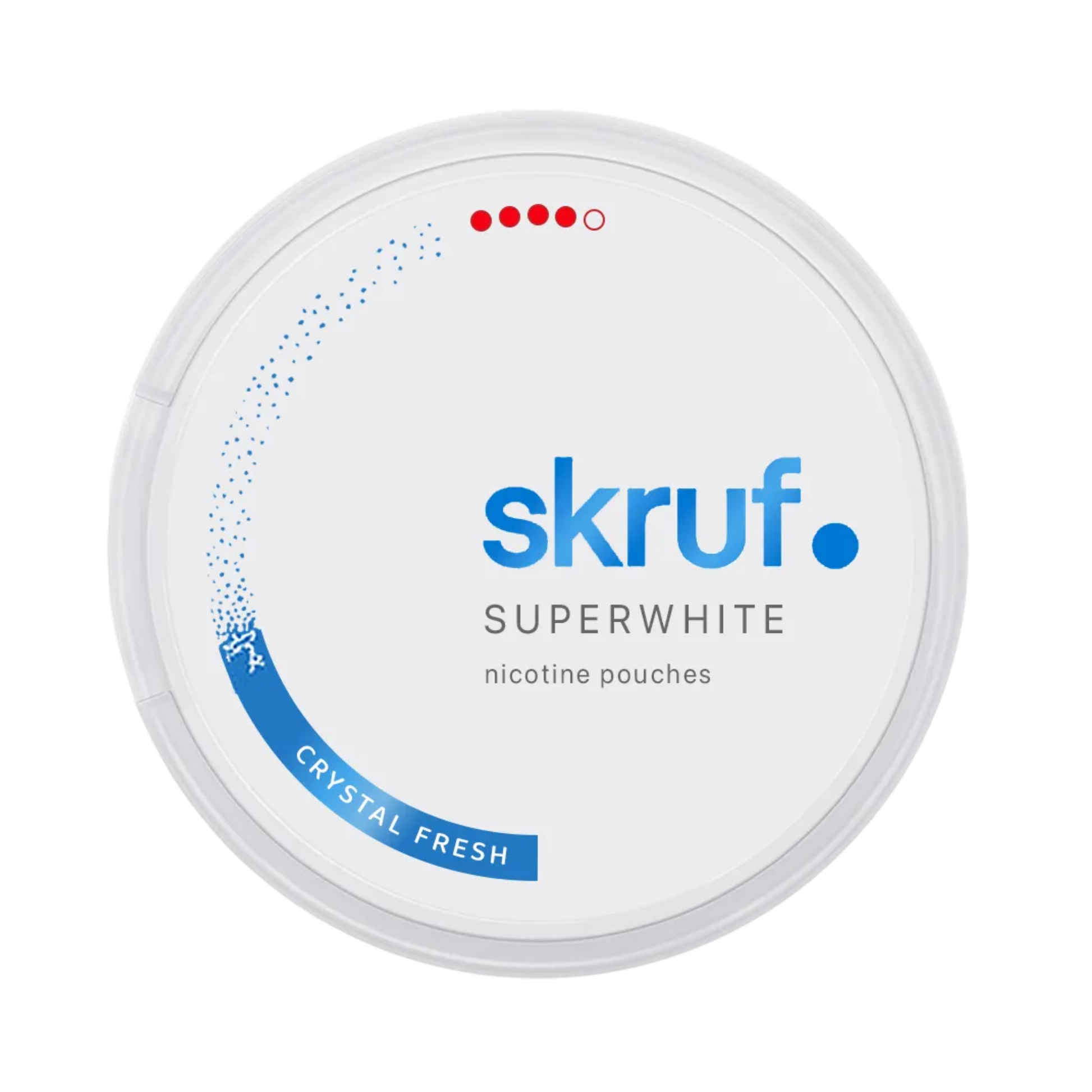 Skruf Crystal Fresh Xtra Strong nicotine pouch can – Slim semi-moist, 12 mg, 24 pouches