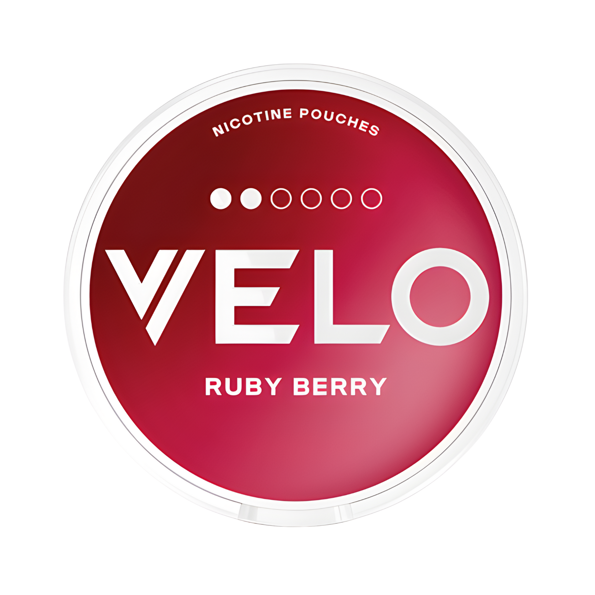 VELO Ruby Berry nicotine pouch can – Slim, 6mg, 20 pouches