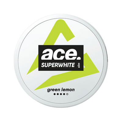 ACE Green Lemon nicotine pouch can – Slim moist, 10.4mg, 20 pouches