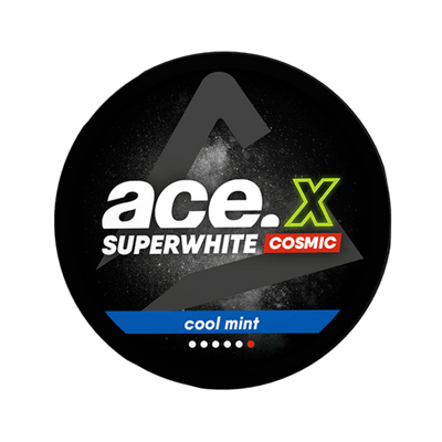 ACE x Cosmic Cool Mint nicotine pouch can – Regular format, 11.5mg, 18 pouches