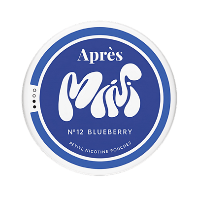 Après Blueberry Mini nicotine pouch can – Mini all-white, 3.2mg, 20 pouches