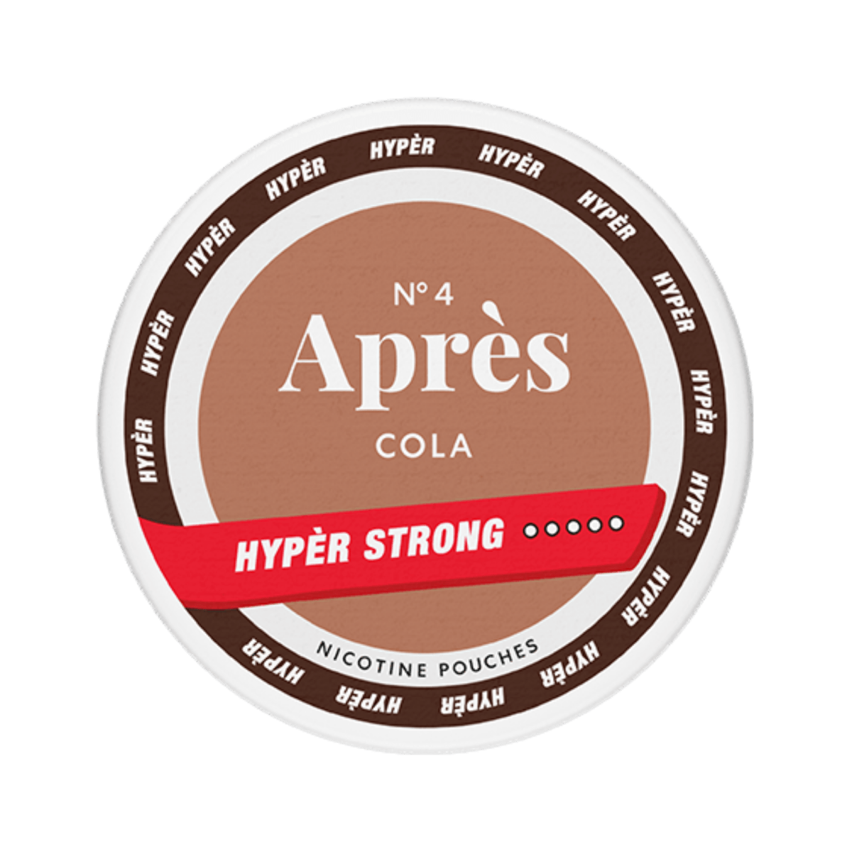 Après Cola Hyper Strong nicotine pouch can – Slim all-white, 11 mg, 20 pouches