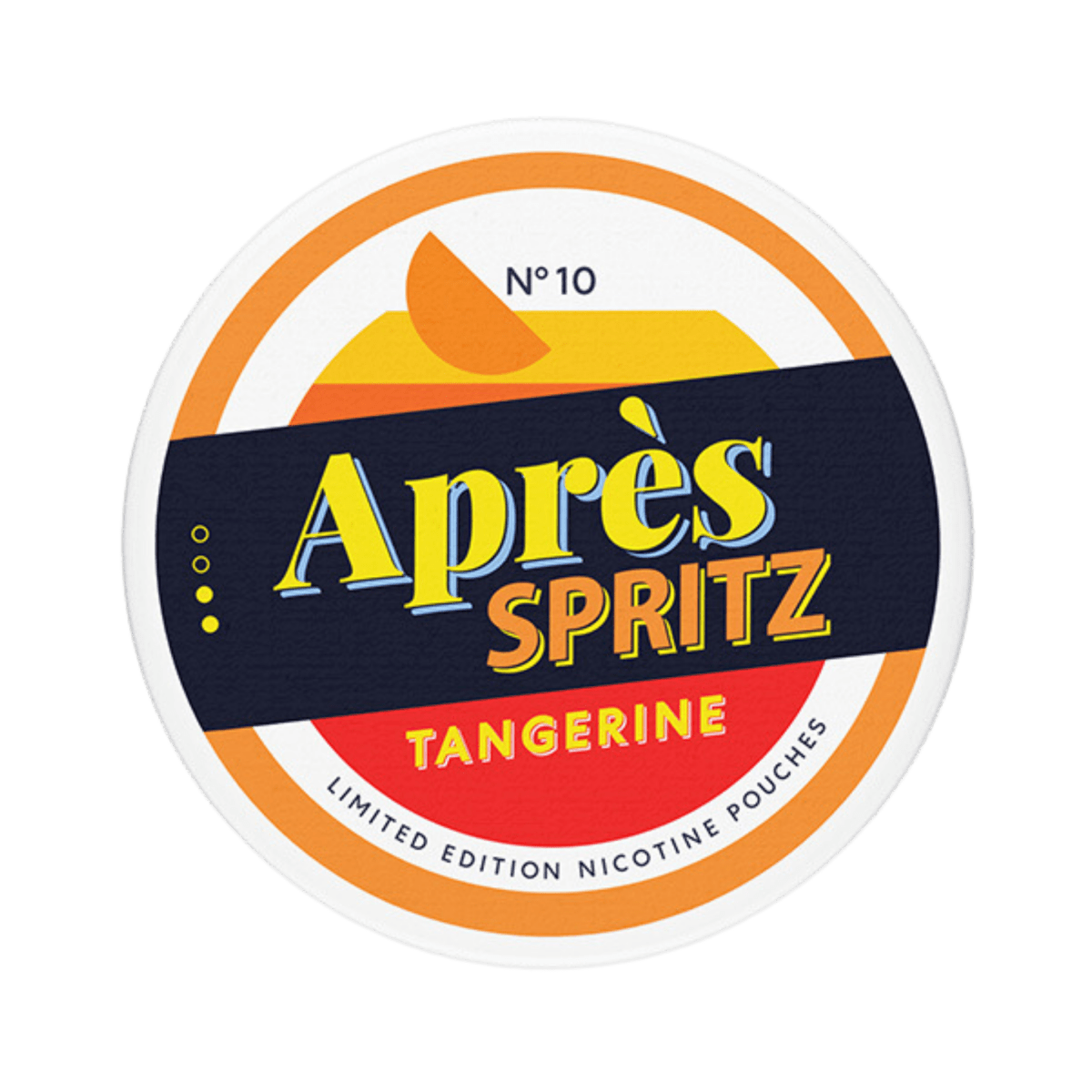 Après Spritz Tangerine nicotine pouch can – Slim all-white, 4.4mg, 20 pouches