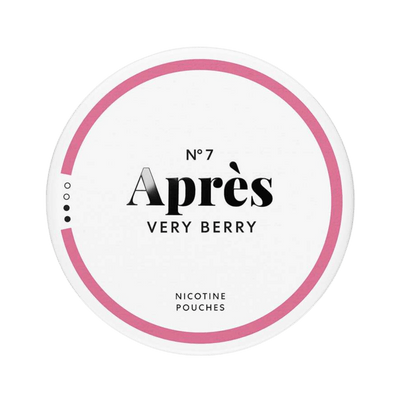 Après Very Berry nicotine pouch can – Slim all-white, 4.4 mg, 20 pouches