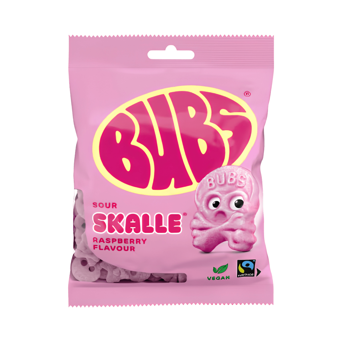 Bubs Raspberry Skull Foam Candy 90g - Pouchland