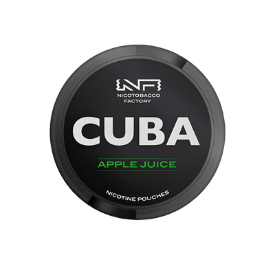 Cuba Black Apple Juice nicotine pouch can – Slim moist, 42.9mg, 20 pouches