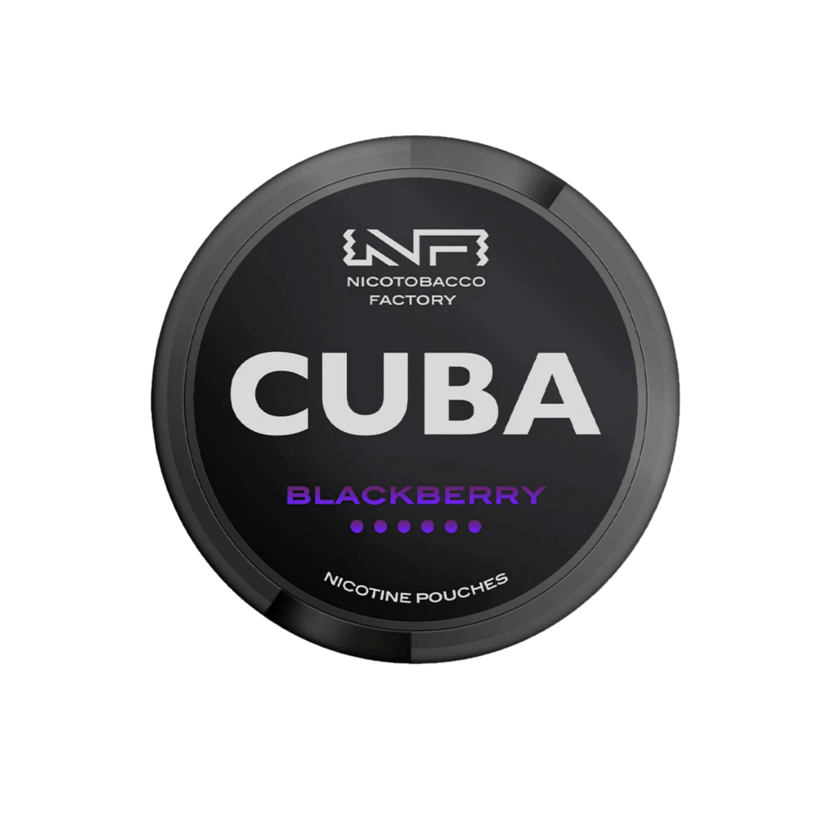 Cuba Black Blackberry nicotine pouch can – Slim moist, 42.9mg, 20 pouches