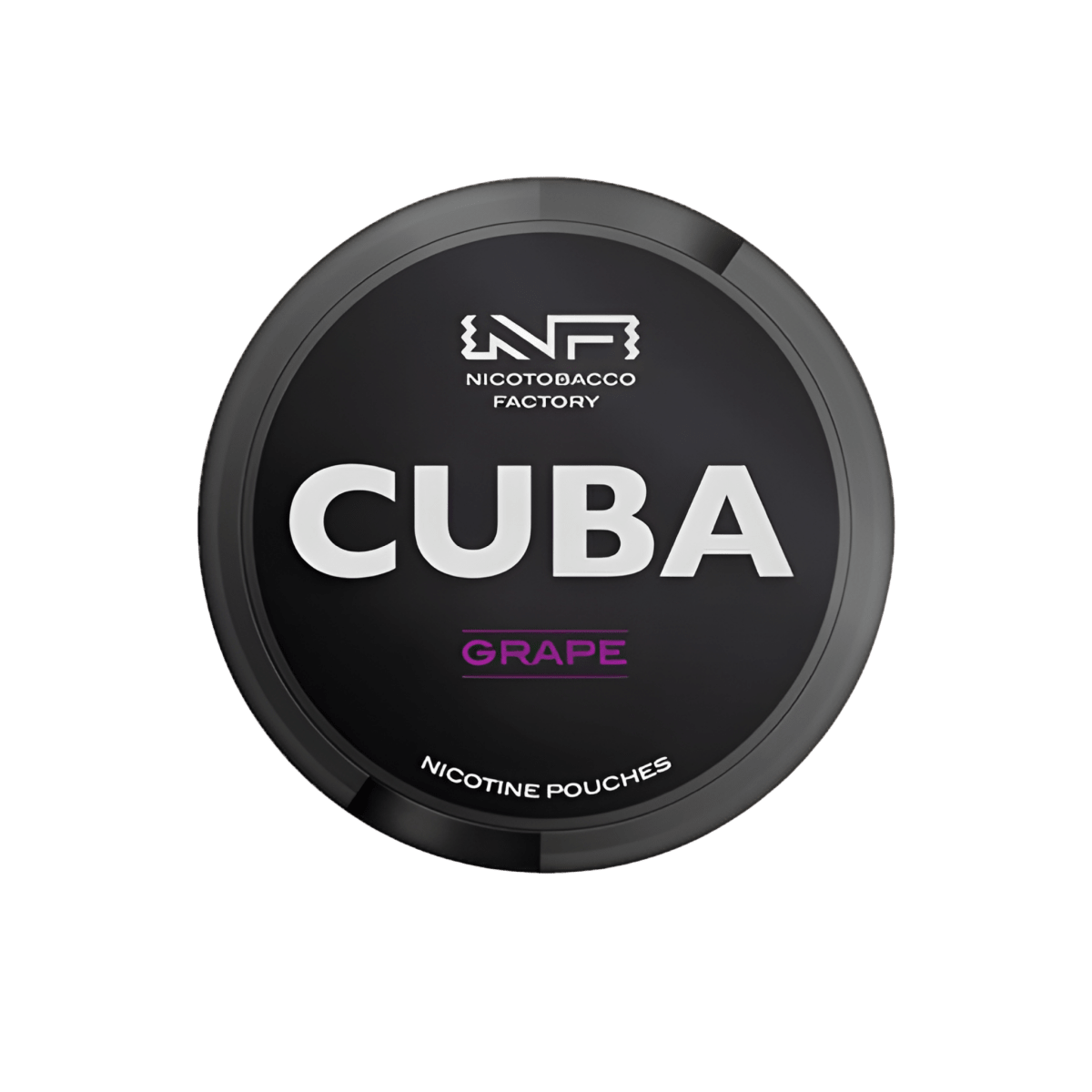 Cuba Black Grape nicotine pouch can – Slim moist, 42.9mg, 20 pouches
