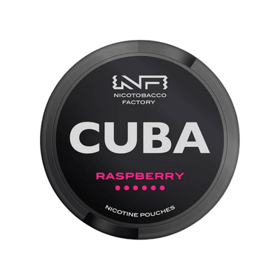 Cuba Black Raspberry nicotine pouch can – Slim moist, 42.9mg, 20 pouches