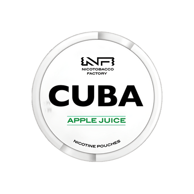 Cuba White Apple Juice nicotine pouch can – Slim moist, 10.4mg, 20 pouches