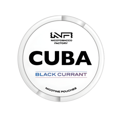 Cuba White Black currant nicotine pouch can – Slim moist, 10.4mg, 20 pouches