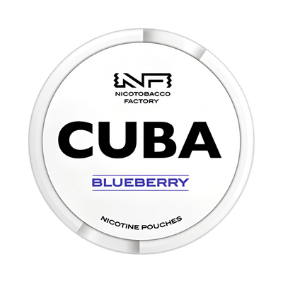 CUBA White Blueberry nicotine pouch can – Slim moist, 10.4mg, 20 pouches